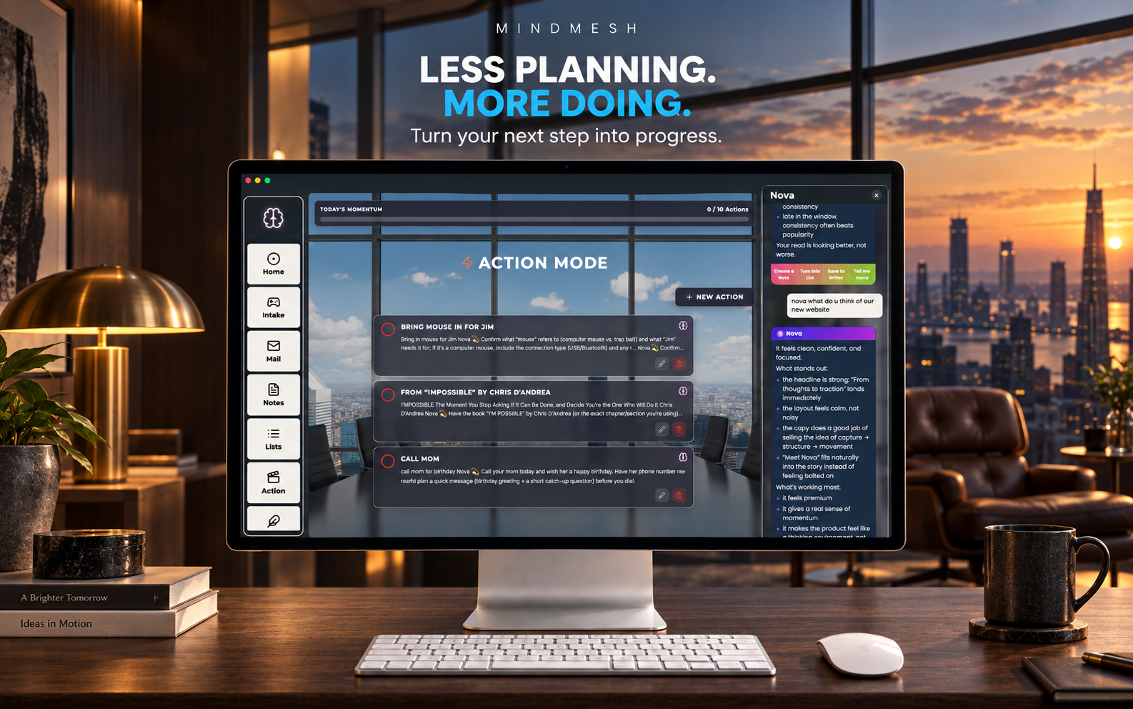 MindMesh Actions workspace