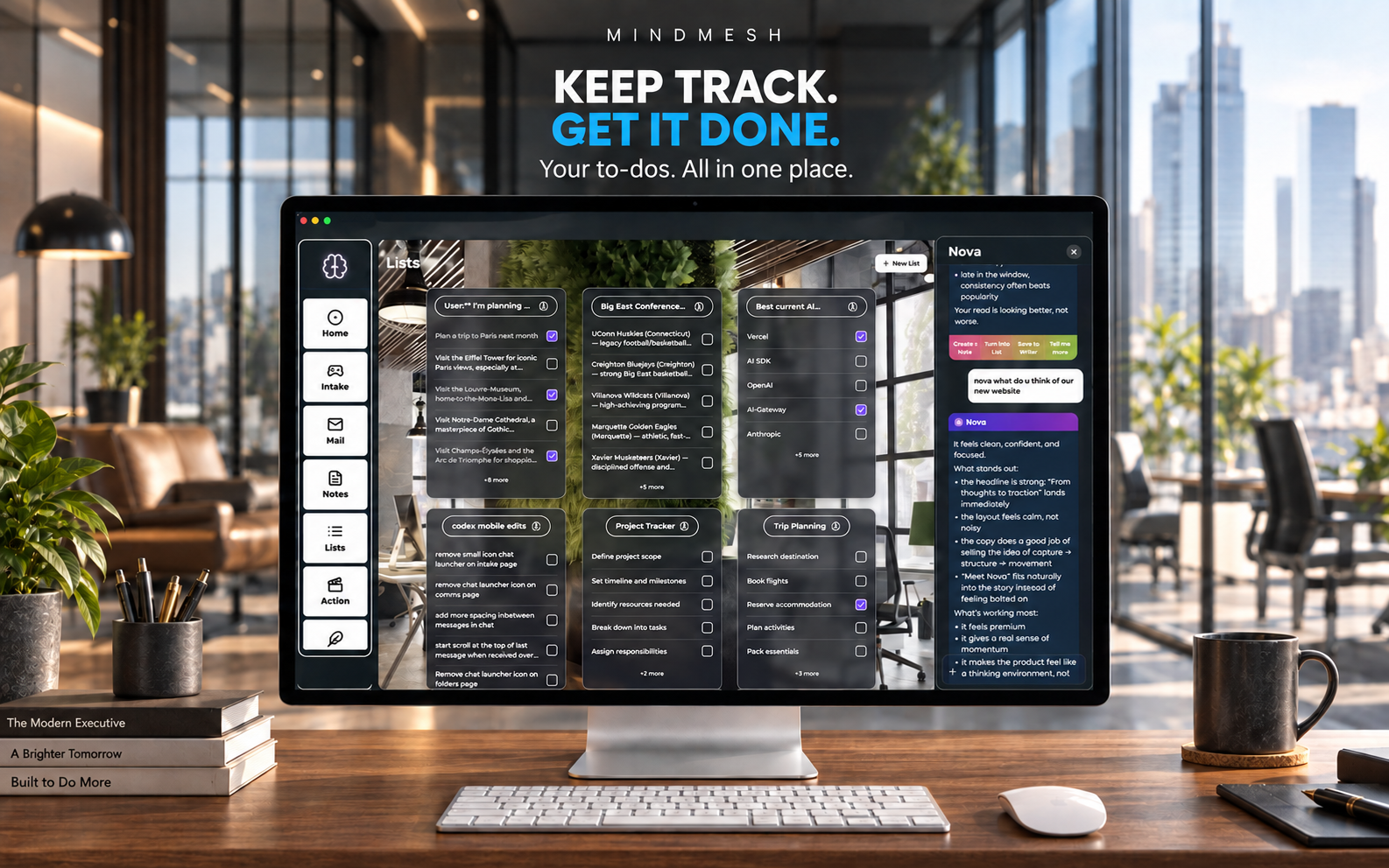 MindMesh Lists workspace