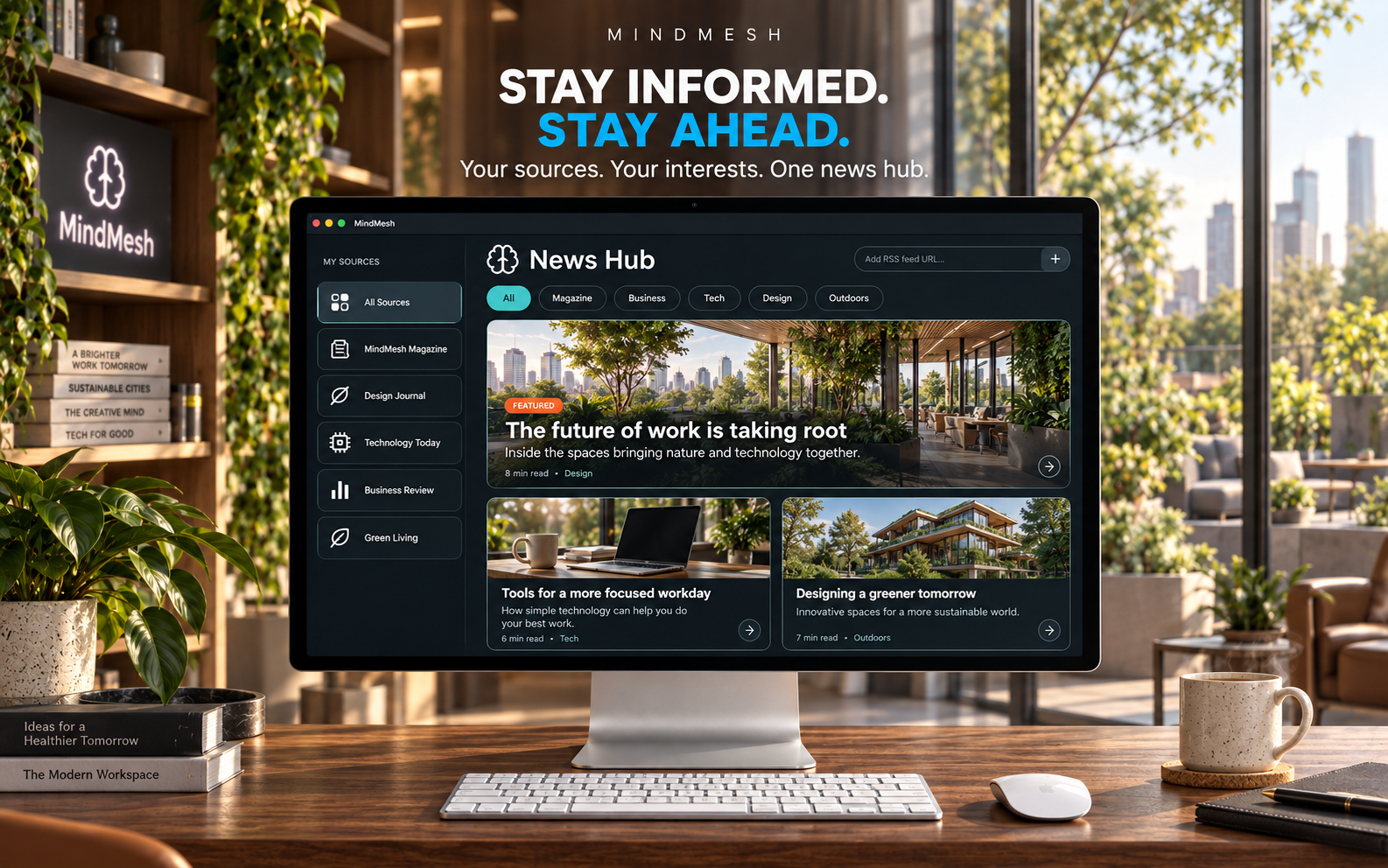 MindMesh News Hub on Mac